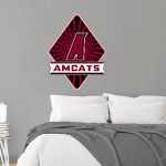 Anna Maria College Amcats <span class="pdp-name-mascot">Anna Maria College Amcats</span> Wall Decal - Diamond With Banner Front Thumbnail