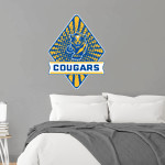 Greenfield Central Cougars Online Store <span class="pdp-name-mascot">Greenfield-Central Cougars</span> Wall Decal - Diamond With Banner Front Thumbnail
