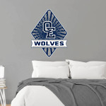 Oswego East Wolves Wall Decal - Diamond With Banner Front Thumbnail