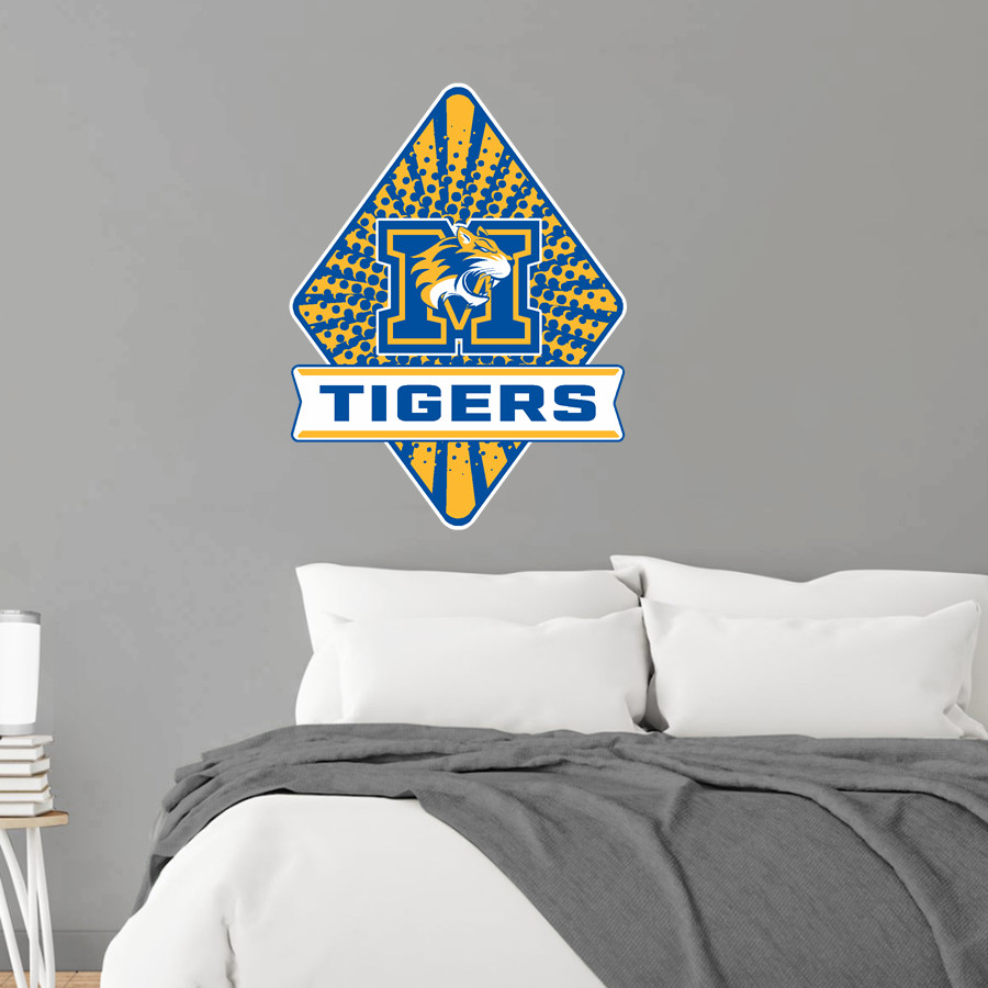 Mercy High School Tigers Online Store <span class="pdp-name-mascot">Mercy Tigers</span> Wall Decal - Diamond With Banner
