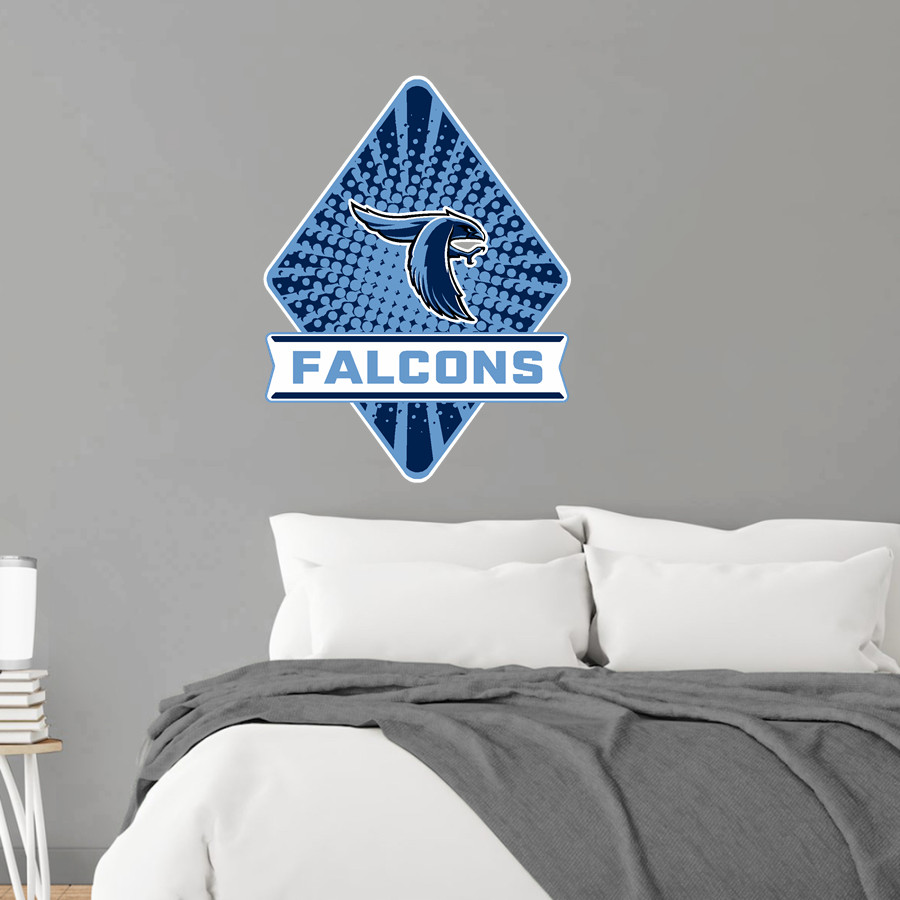 Perry Meridian Falcons Wall Decal - Diamond With Banner