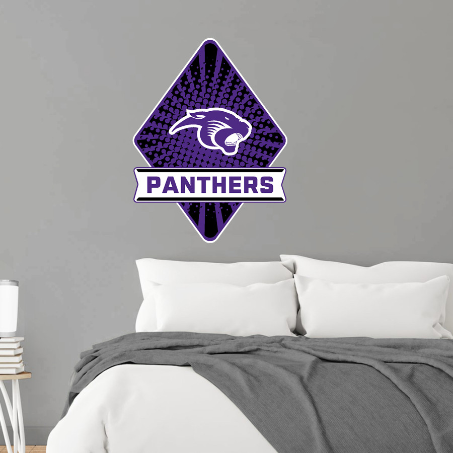 Glencoe-Silver Lake Panthers Wall Decal - Diamond With Banner