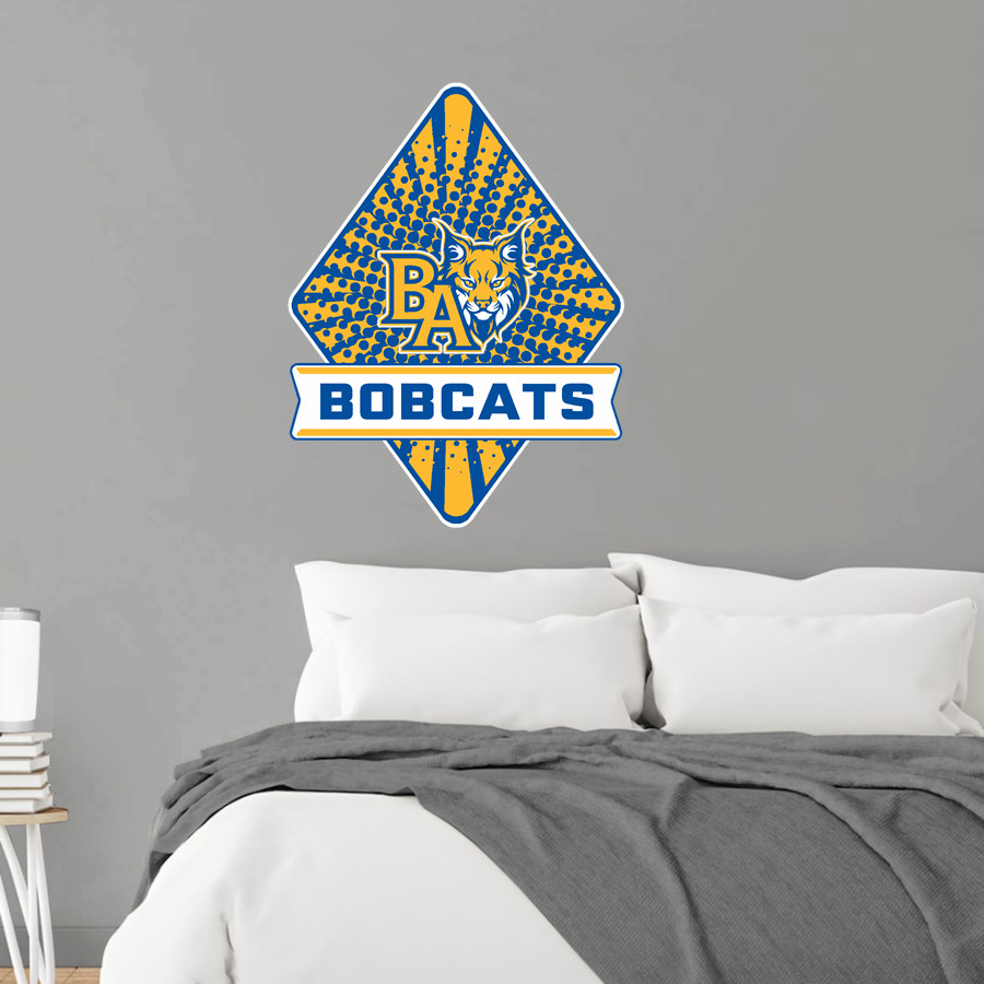 BACON ACADEMY BOBCATS Wall Decal - Diamond With Banner