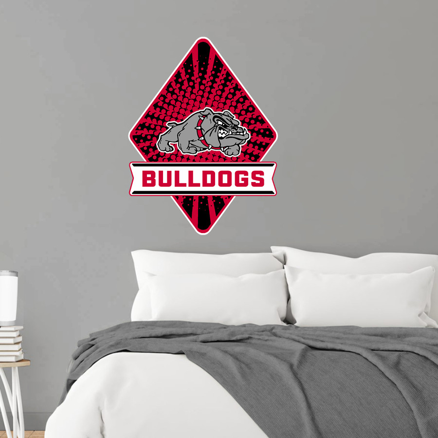 Boscobel Bulldogs Wall Decal - Diamond With Banner