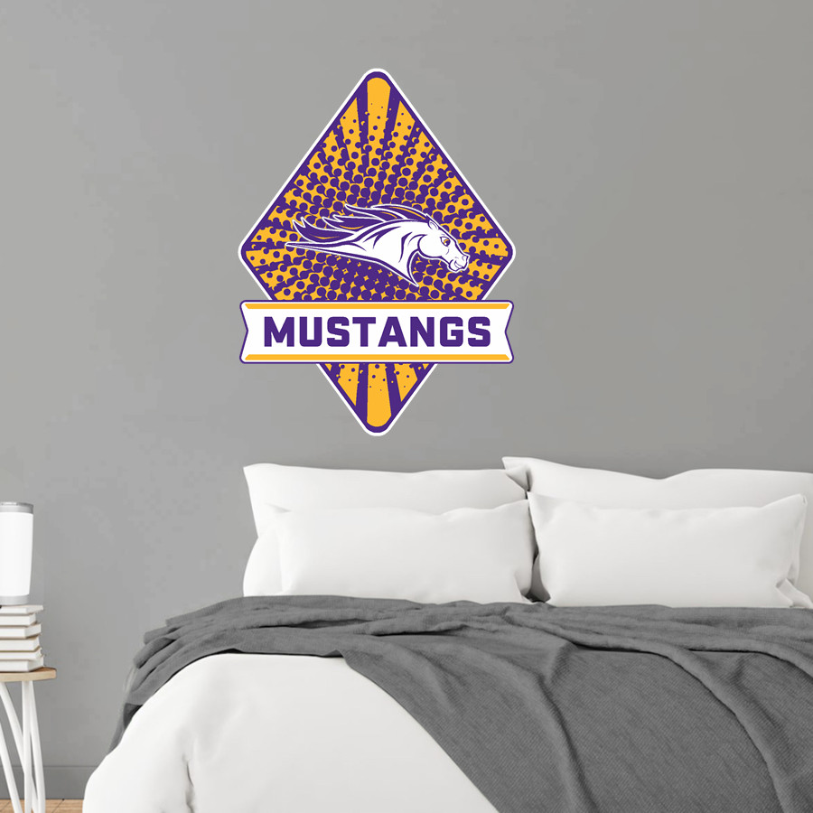 Meadows Elementary Mustangs <span class="pdp-name-mascot">Meadows Elementary Mighty Mustangs</span> Wall Decal - Diamond With Banner