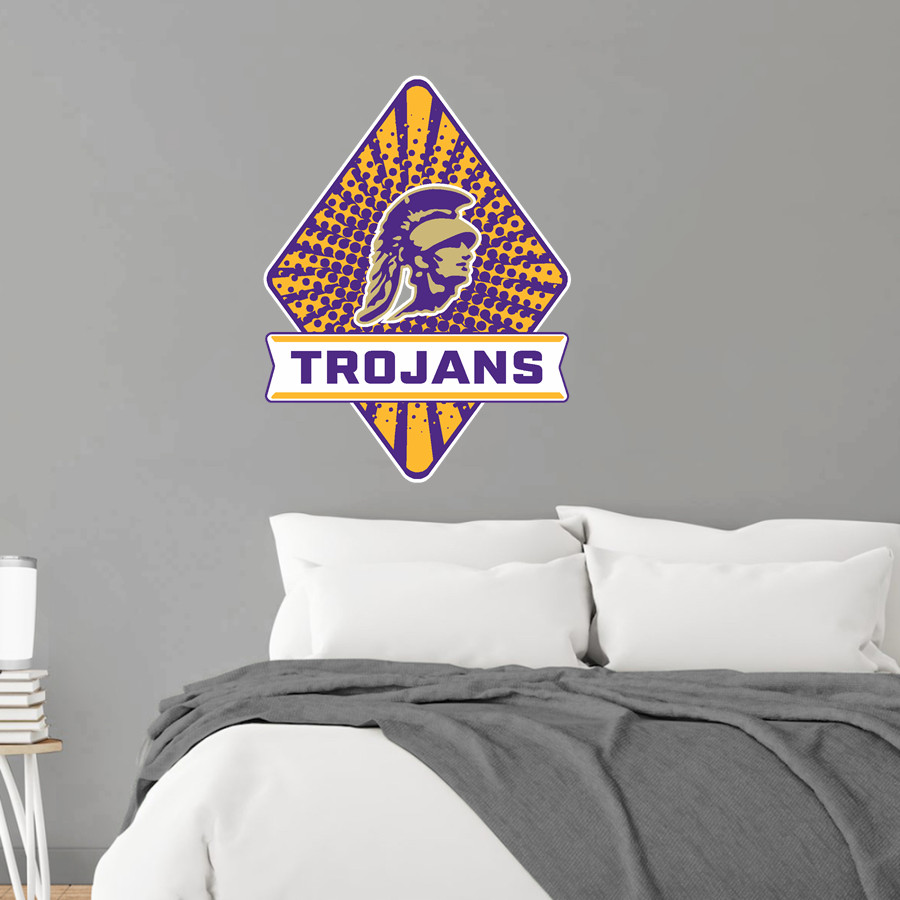 TROY-BUCHANAN HIGH SCHOOL TROJANS <span class="pdp-name-mascot">TROY - BUCHANAN TROJANS</span> Wall Decal - Diamond With Banner
