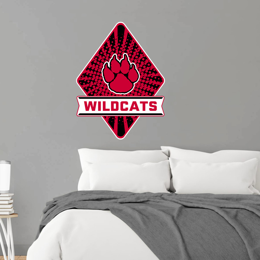 REDLANDS EAST VALLEY HIGH SCHOOL WILDCATS <span class="pdp-name-mascot">REDLANDS EAST VALLEY WILDCATS</span> Wall Decal - Diamond With Banner