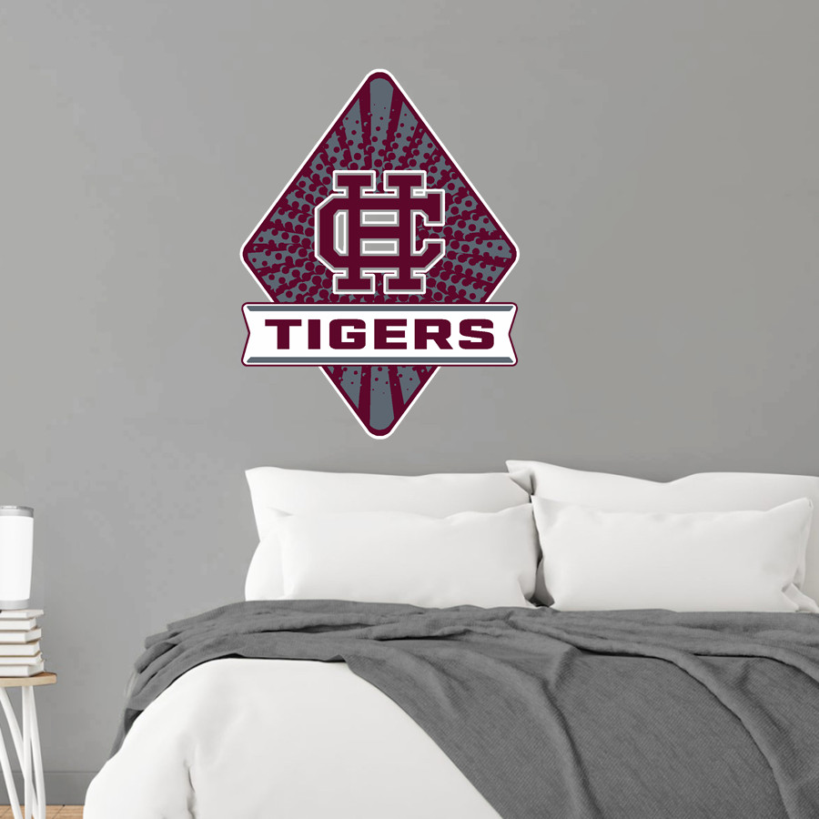 HARDIN COUNTY HIGH SCHOOL TIGERS <span class="pdp-name-mascot">HARDIN COUNTY TIGERS</span> Wall Decal - Diamond With Banner