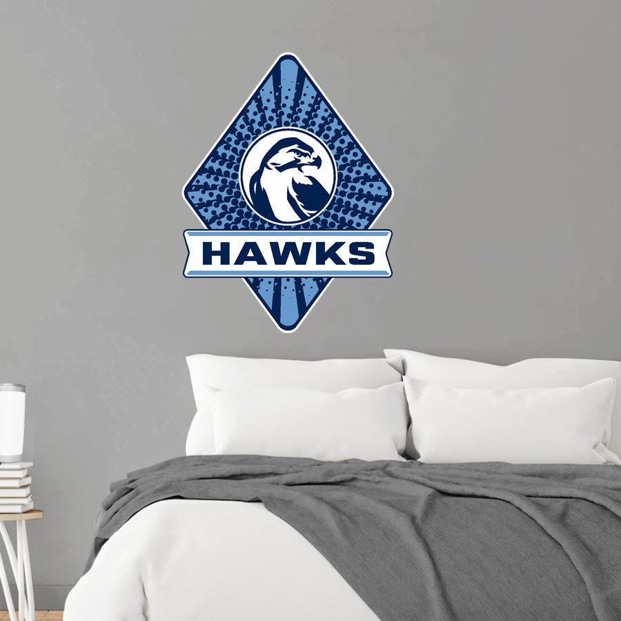 Headwaters Hawks <span class="pdp-name-mascot">Headwaters School Hawks</span> Wall Decal - Diamond With Banner