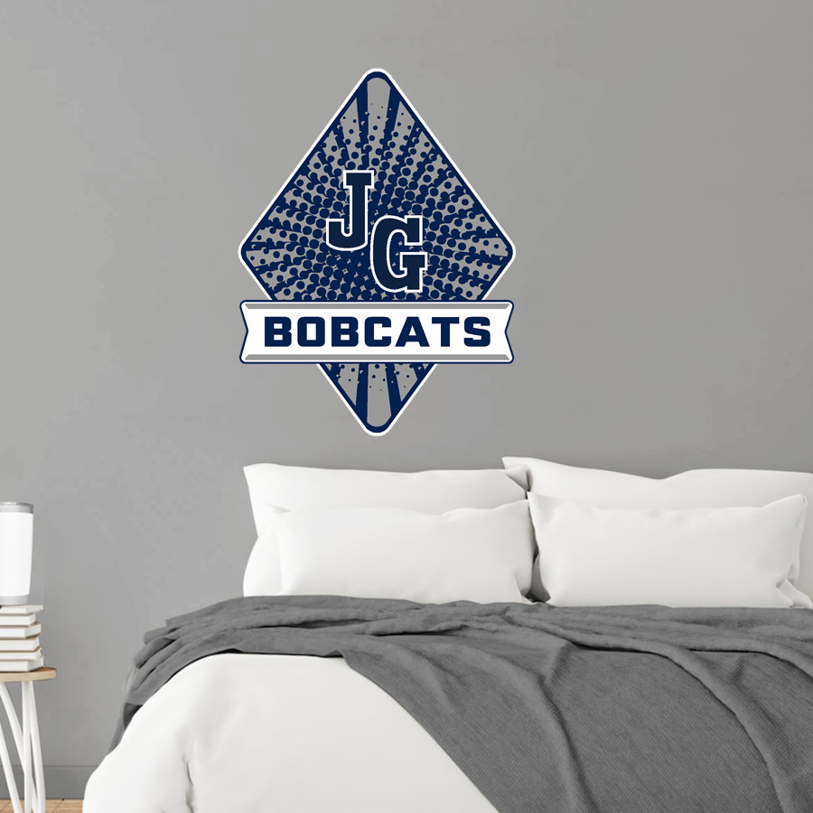 John Glenn Bobcats Wall Decal - Diamond With Banner