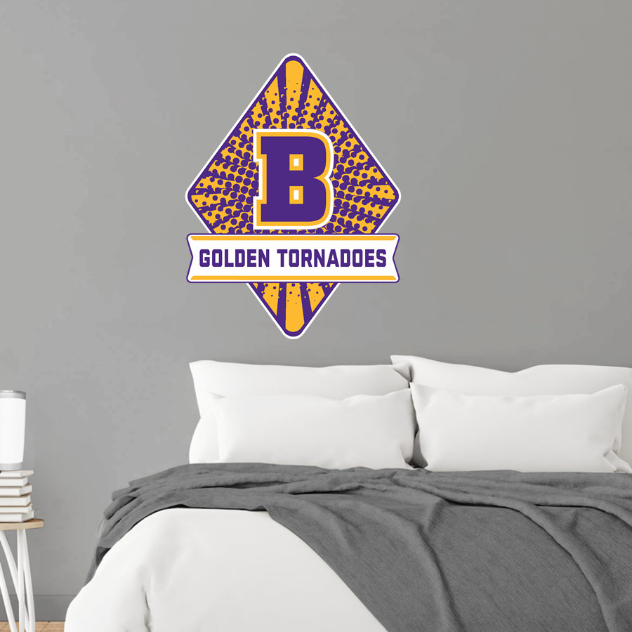 BALL HIGH SCHOOL GOLDEN TORNADOES Wall Decal - Diamond With Banner