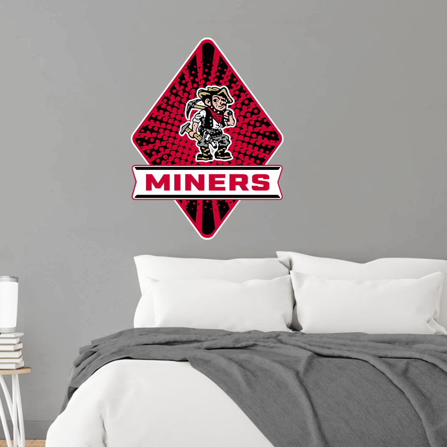 SHULLSBURG HIGH SCHOOL MINERS <span class="pdp-name-mascot">SHULLSBURG MINERS</span> Wall Decal - Diamond With Banner