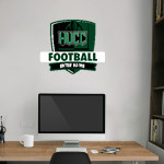 Hudson Valley Vikings Wall Decal - Rounded Shield With Banner Front Thumbnail