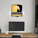 CENTRAL TECH SCHOOL FALCONS <span class="pdp-name-mascot">CENTRAL FALCONS</span> Wall Decal - Rounded Shield With Banner Front Thumbnail