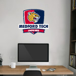 Medford Tech Jaguars Wall Decal - Rounded Shield With Banner Front Thumbnail