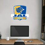 JAL HIGH SCHOOL PANTHERS <span class="pdp-name-mascot">JAL PANTHERS</span> Wall Decal - Rounded Shield With Banner Front Thumbnail