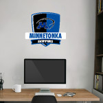 Minnetonka Skippers Wall Decal - Rounded Shield With Banner Front Thumbnail
