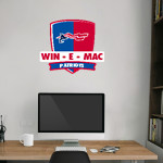 WIN-E-MAC HIGH SCHOOL PATRIOTS <span class="pdp-name-mascot">WIN - E - MAC PATRIOTS</span> Wall Decal - Rounded Shield With Banner Front Thumbnail