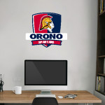 ORONO HIGH SCHOOL SPARTANS Wall Decal - Rounded Shield With Banner Front Thumbnail