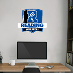 READING SENIOR HIGH SCHOOL BLUE DEVILS <span class="pdp-name-mascot">READING BLUE DEVILS</span> Wall Decal - Rounded Shield With Banner Front Thumbnail