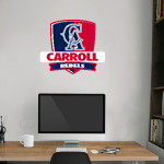 Carroll Rebels <span class="pdp-name-mascot">Carroll</span> Wall Decal - Rounded Shield With Banner Front Thumbnail