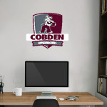 COBDEN HIGH SCHOOL APPLEKNOCKERS <span class="pdp-name-mascot">COBDEN APPLEKNOCKERS</span> Wall Decal - Rounded Shield With Banner Front Thumbnail