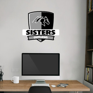 Wall Decal - Rounded Shield With Banner