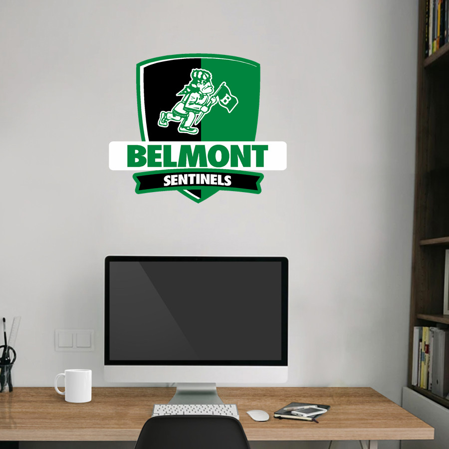 BELMONT HIGH SCHOOL SENTINELS Wall Decal - Rounded Shield With Banner