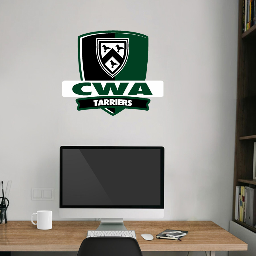 CWA Tarriers Wall Decal - Rounded Shield With Banner