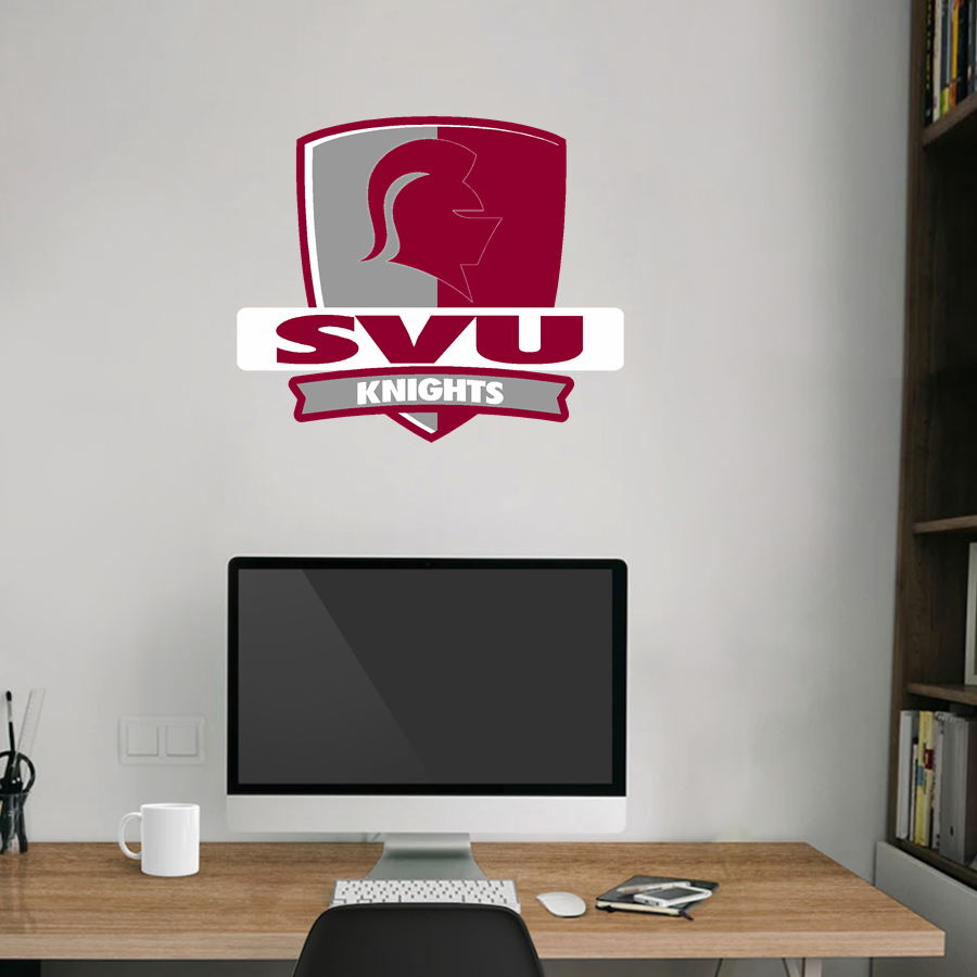 Southern Virginia Knights <span class="pdp-name-mascot">Southern Virginia University Knights</span> Wall Decal - Rounded Shield With Banner