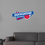 ARKOMA HIGH SCHOOL MUSTANGS <span class="pdp-name-mascot">ARKOMA MUSTANGS</span> Wall Decal - Slanted Arrow Front Thumbnail
