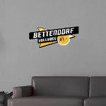 BETTENDORF HIGH SCHOOL BULLDOGS <span class="pdp-name-mascot">BETTENDORF BULLDOGS</span> Wall Decal - Slanted Arrow Front Thumbnail