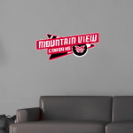 Mountain View Cougars Wall Decal - Slanted Arrow Front Thumbnail