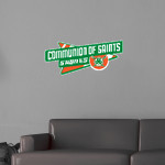 Communion of Saints School Sabres official sideline store Wall Decal - Slanted Arrow Front Thumbnail