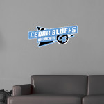 Cedar Bluffs Wildcats <span class="pdp-name-mascot">Cedar Bluffs Wildcats</span> Wall Decal - Slanted Arrow Front Thumbnail
