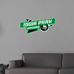 IOWA PARK HIGH SCHOOL HAWKS Wall Decal - Slanted Arrow Front Thumbnail