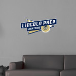 Lincoln Prep Academy Lightning Wall Decal - Slanted Arrow Front Thumbnail