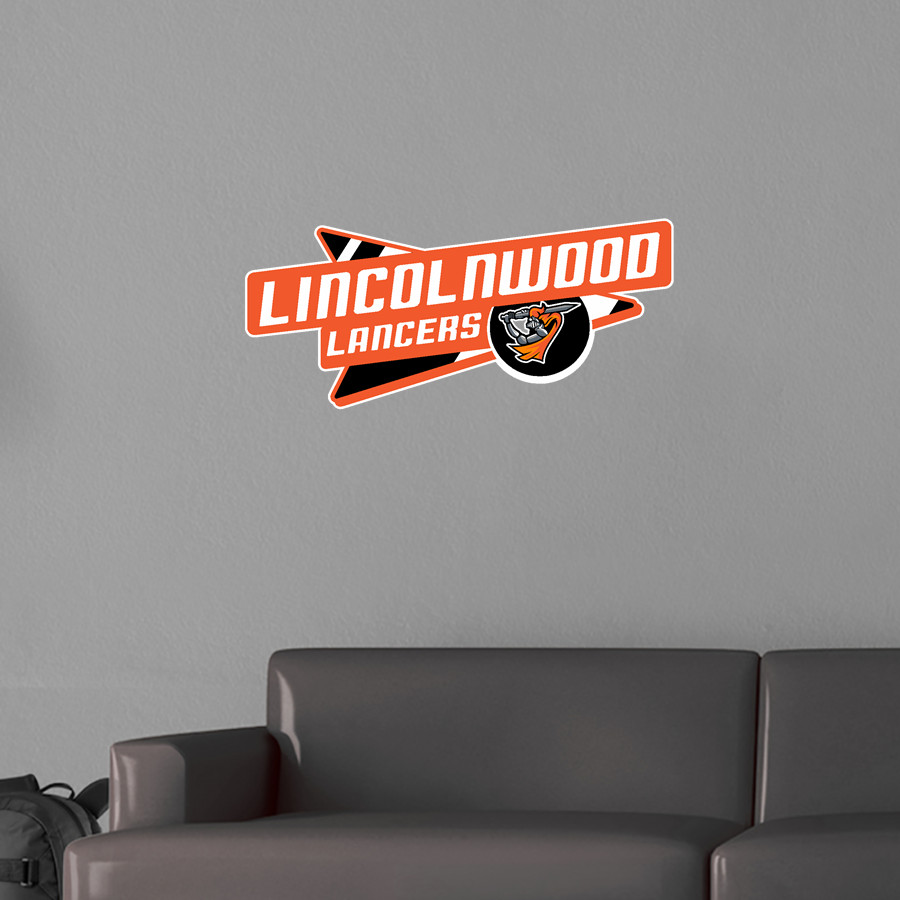 LINCOLNWOOD HIGH SCHOOL LANCERS <span class="pdp-name-mascot">LINCOLNWOOD LANCERS</span> Wall Decal - Slanted Arrow