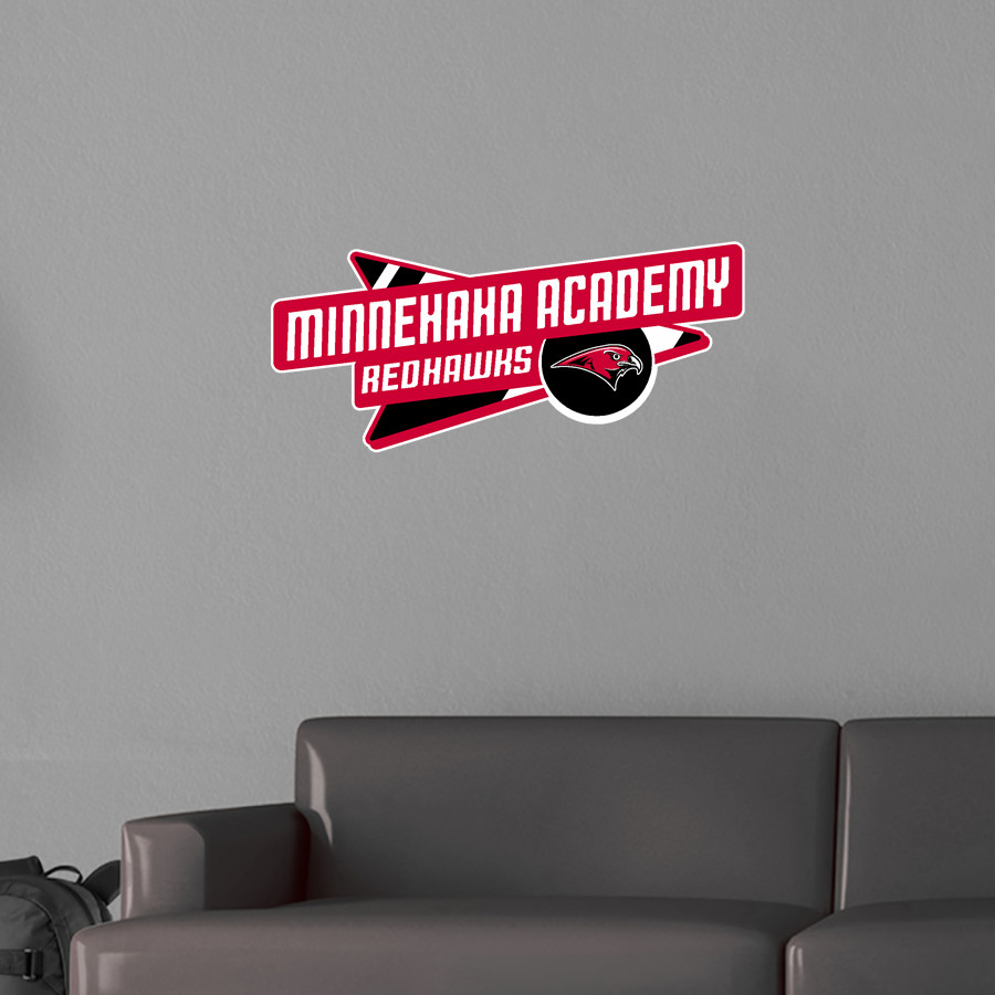 Minnehaha Academy Redhawks <span class="pdp-name-mascot">Minnehaha Academy Redhawks</span> Wall Decal - Slanted Arrow