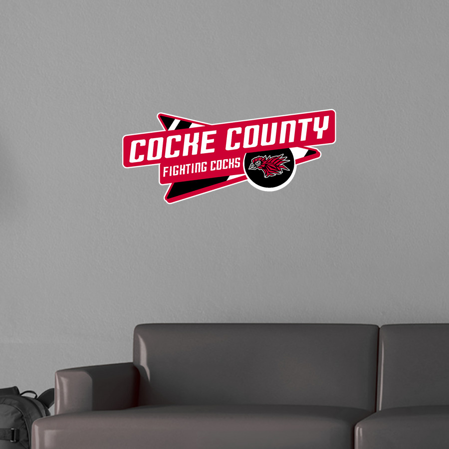 COCKE COUNTY HIGH SCHOOL FIGHTING COCKS <span class="pdp-name-mascot">COCKE COUNTY FIGHTING COCKS</span> Wall Decal - Slanted Arrow