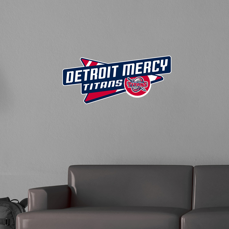 Detroit Mercy Titans Sideline Store Wall Decal - Slanted Arrow