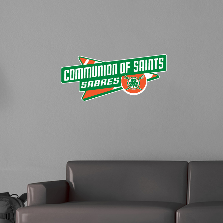 Communion of Saints School Sabres official sideline store Wall Decal - Slanted Arrow