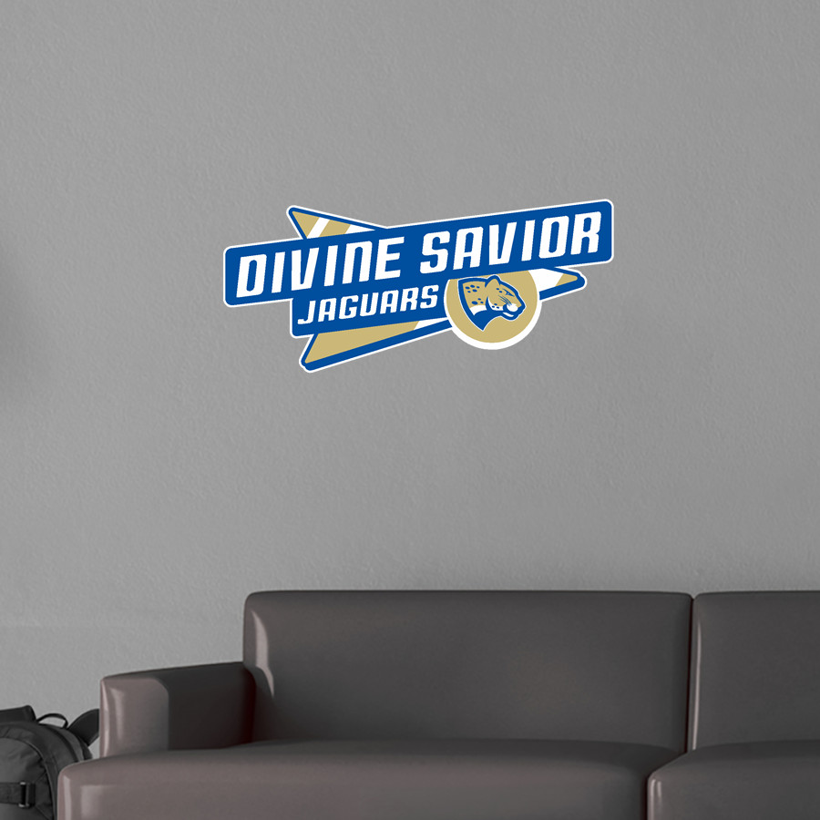 Divine Savior Academy Jaguars <span class="pdp-name-mascot">Divine Savior Academy Jaguars</span> Wall Decal - Slanted Arrow