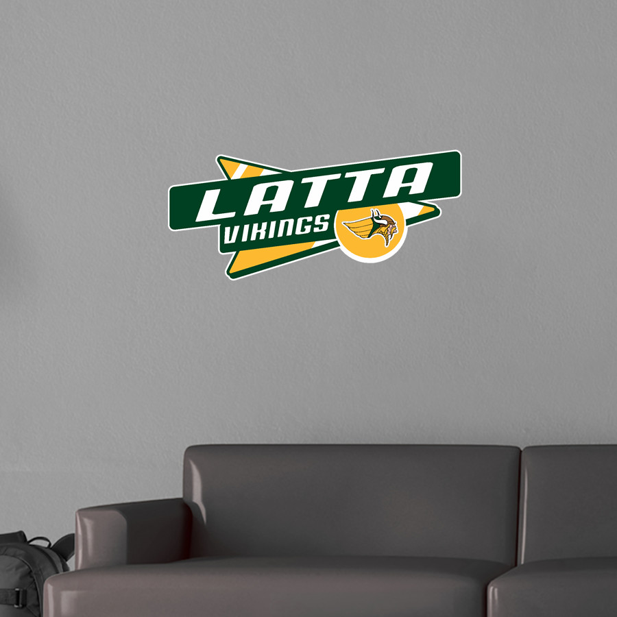 LATTA HIGH SCHOOL VIKINGS Wall Decal - Slanted Arrow