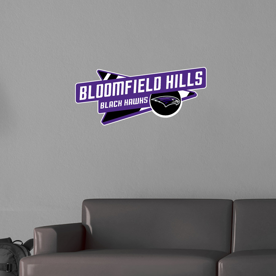 Bloomfield Hills Black hawks official sideline store <span class="pdp-name-mascot">Bloomfield Hills Blackhawks</span> Wall Decal - Slanted Arrow