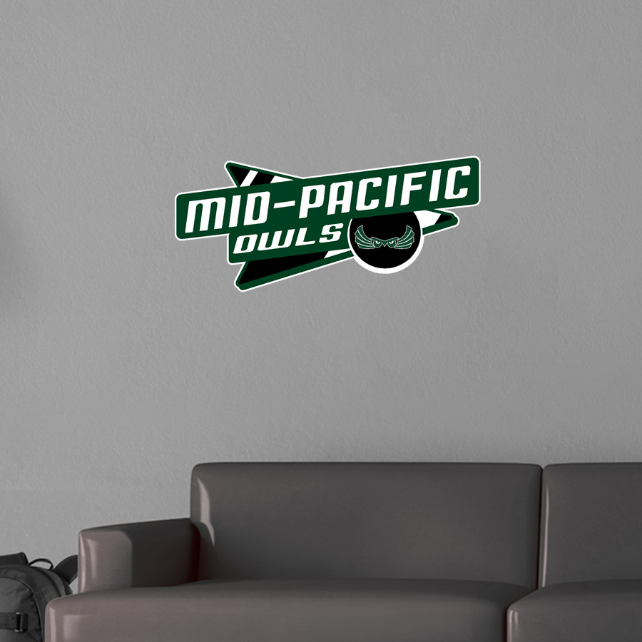 Mid-Pacific Owls <span class="pdp-name-mascot">Mid-Pacific Owls</span> Wall Decal - Slanted Arrow