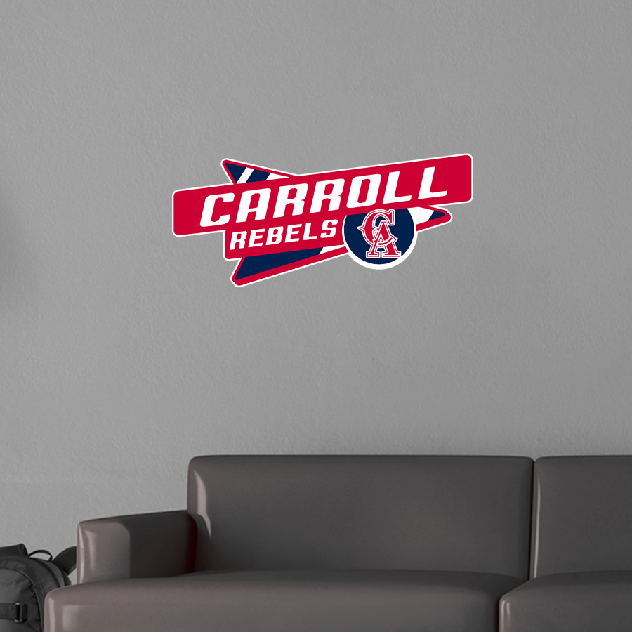 Carroll Rebels <span class="pdp-name-mascot">Carroll</span> Wall Decal - Slanted Arrow