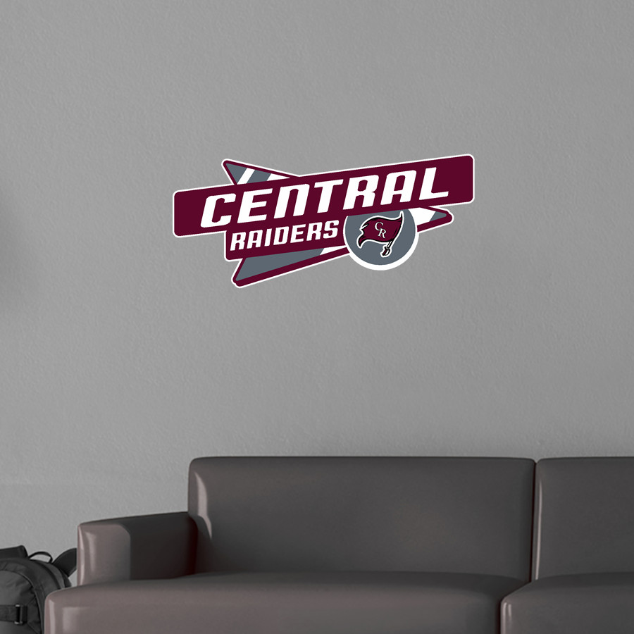 CENTRAL HIGH SCHOOL RAIDERS <span class="pdp-name-mascot">CENTRAL RAIDERS</span> Wall Decal - Slanted Arrow