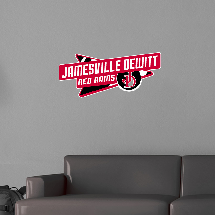 Jamesville DeWitt Red Rams Wall Decal - Slanted Arrow