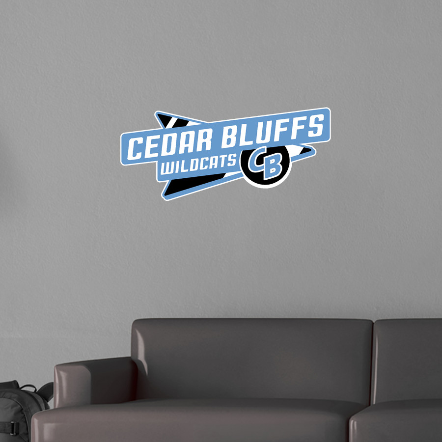 Cedar Bluffs Wildcats <span class="pdp-name-mascot">Cedar Bluffs Wildcats</span> Wall Decal - Slanted Arrow